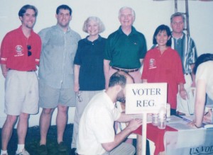 Senator Thad Cochran with Republicans Abroad Voter Registration - 7/4/96